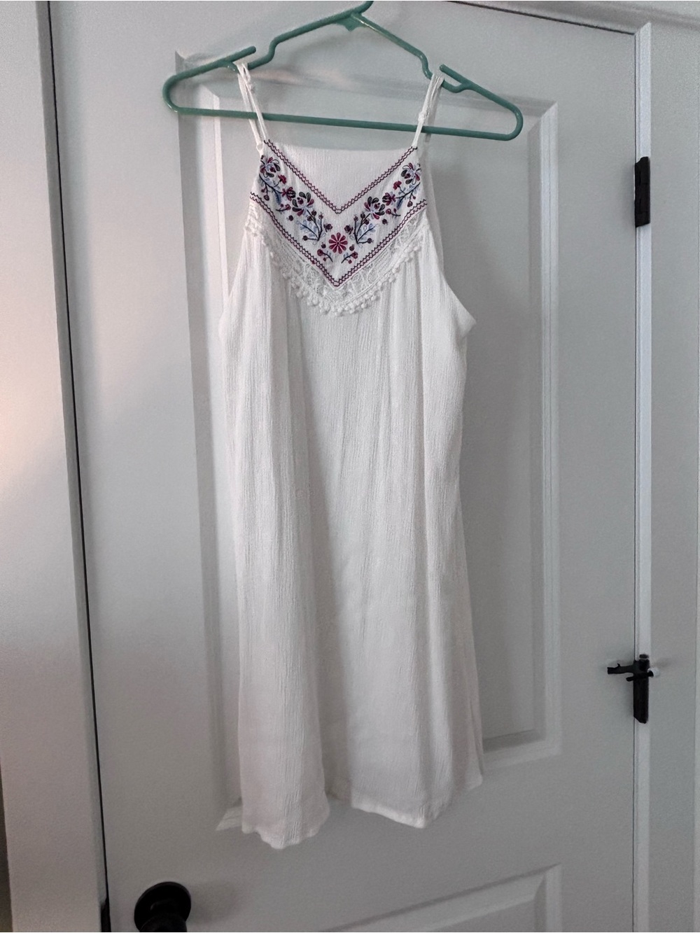 White Dress with Embroidered front